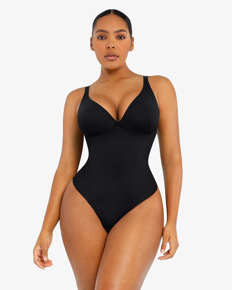 AirSlim® Body Contour V-Neck Thong Bodysuit (Buy 1 Get 1 Free)